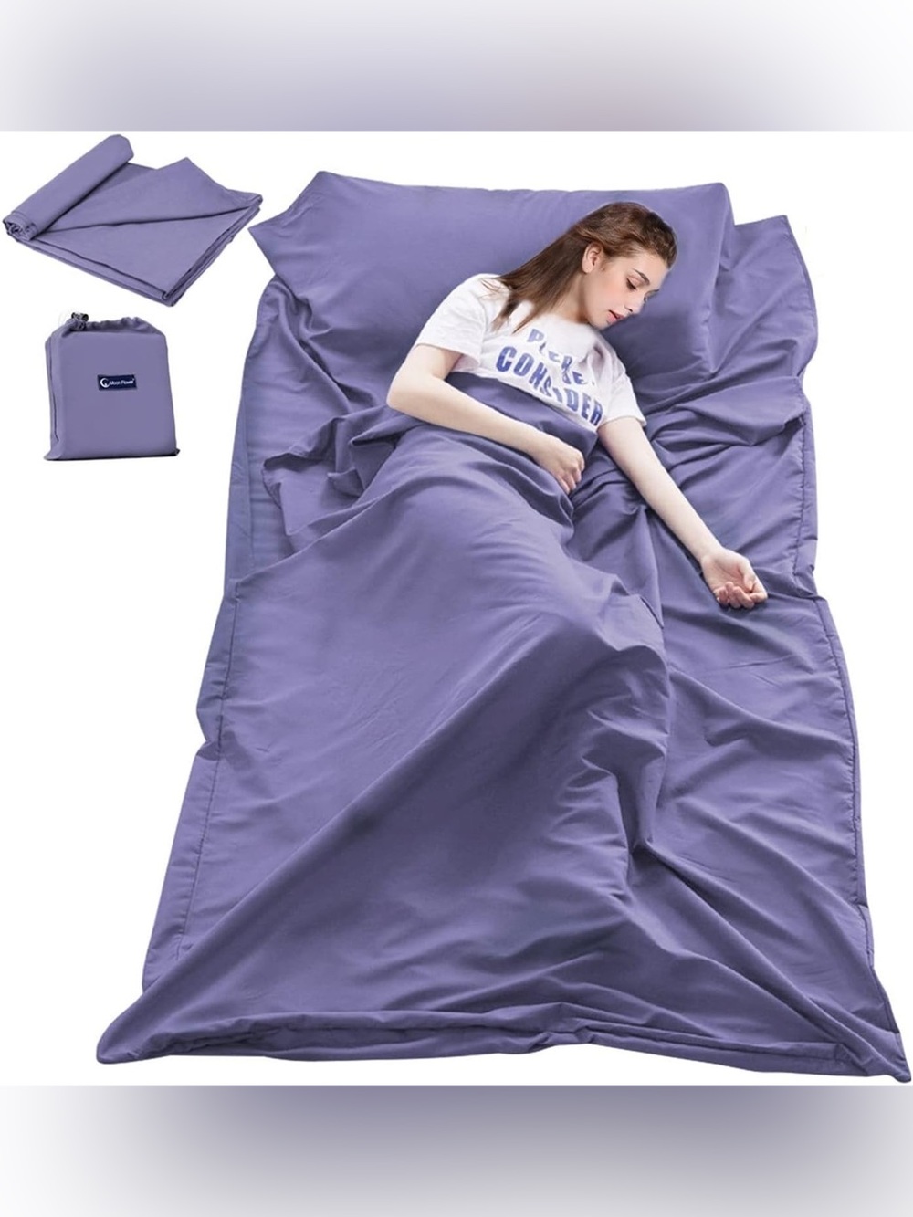 Lavender Sleeping Bag Liner Travel Sheets